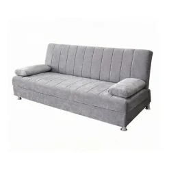 Sofá cama clic-clac Kenzo con arcón para almacenaje gris 85x190x89 cm