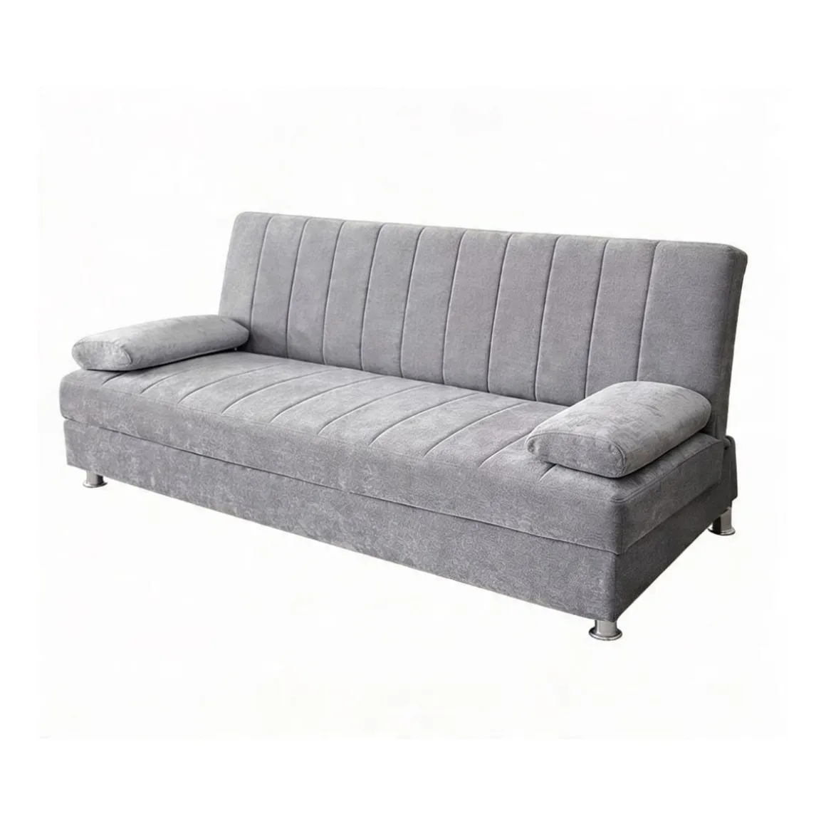 Sofá cama clic-clac Kenzo con arcón para almacenaje gris 85x190x89 cm