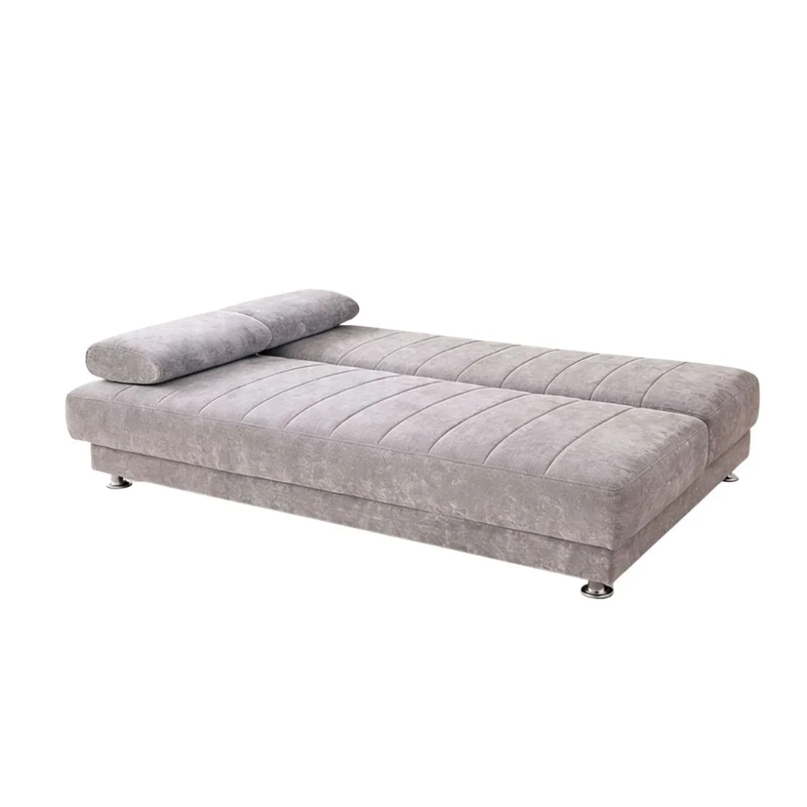 Sofá cama clic-clac Kenzo con arcón para almacenaje gris 85x190x89 cm
