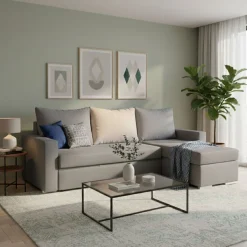 Sofá cama con chaiselongue Saint-Tropez 95x252x153 cm