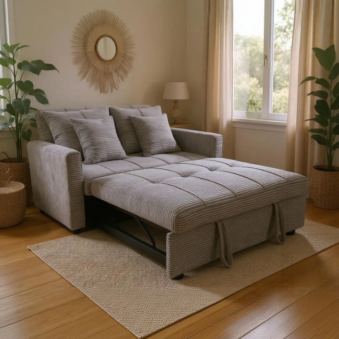Sofá cama Divan 2 plazas respaldo reclinable 88x140x99 cm