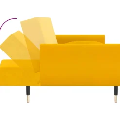 Sofá cama Hirina 2 plazas respaldo ajustable con almohadas 69x220x84,5 cm
