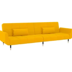 Sofá cama Hirina 2 plazas respaldo ajustable con almohadas 69x220x84,5 cm