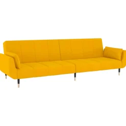 Sofá cama Hirina 2 plazas respaldo ajustable con almohadas 69x220x84,5 cm