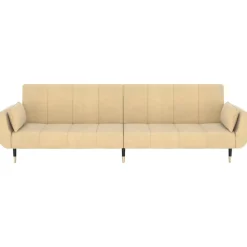 Sofá cama Hirina 2 plazas respaldo ajustable con almohadas 69x220x84,5 cm