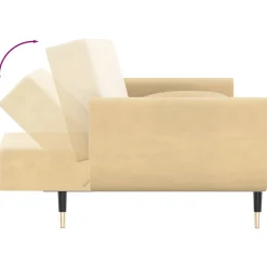 Sofá cama Hirina 2 plazas respaldo ajustable con almohadas 69x220x84,5 cm