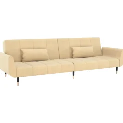 Sofá cama Hirina 2 plazas respaldo ajustable con almohadas 69x220x84,5 cm