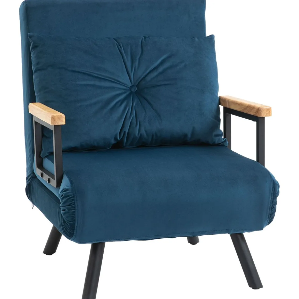 Sofá cama Júpiter Homcom individual diseño 4 en 1 azul 81x63x73 cm