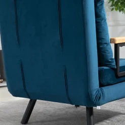 Sofá cama Júpiter Homcom individual diseño 4 en 1 azul 81x63x73 cm