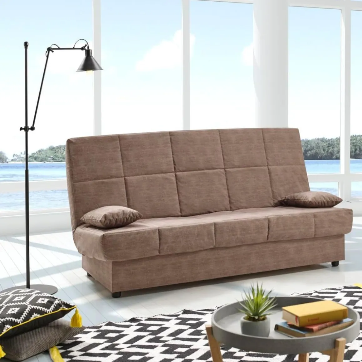Sofá cama Julieta 3 plazas sistema clic clac 85x184x75 cm