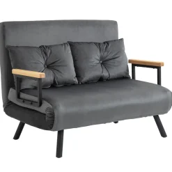 Sofá cama Mangata Homcom 3 en 1 respaldo ajustable 81x102x73 cm