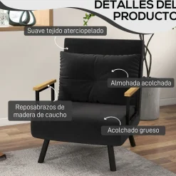 Sofá cama Prisma Homcom individual 4 en 1 81x73x63cm