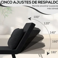 Sofá cama Prisma Homcom individual 4 en 1 81x73x63cm