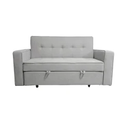 Sofá cama Rol con brazos gris 91x165x88 cm