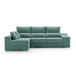 Sofá chaiselongue Amatista 3 plazas con arcón y 2 pufs 102x225x150 cm