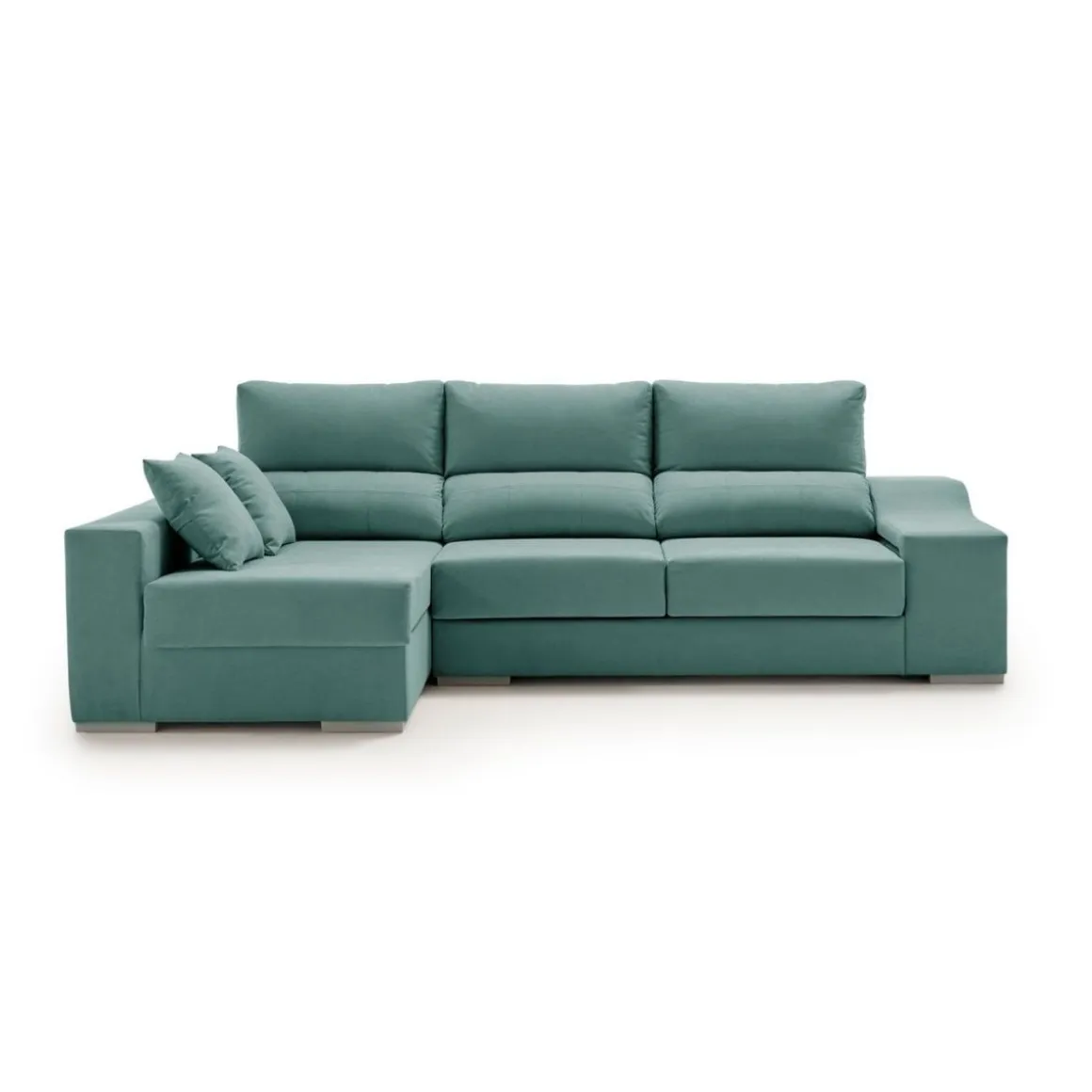 Sofá chaiselongue Amatista 3 plazas con arcón y 2 pufs 102x225x150 cm
