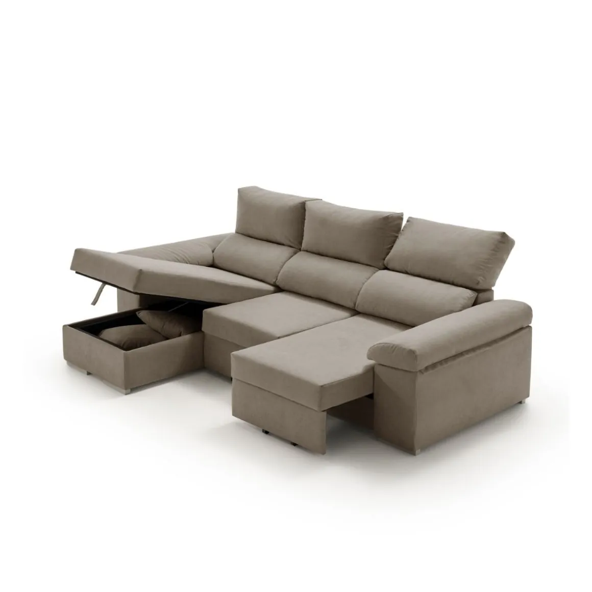Sofá chaiselongue Armonía Premium 3 plazas reclinable y deslizante 102x235x148 cm