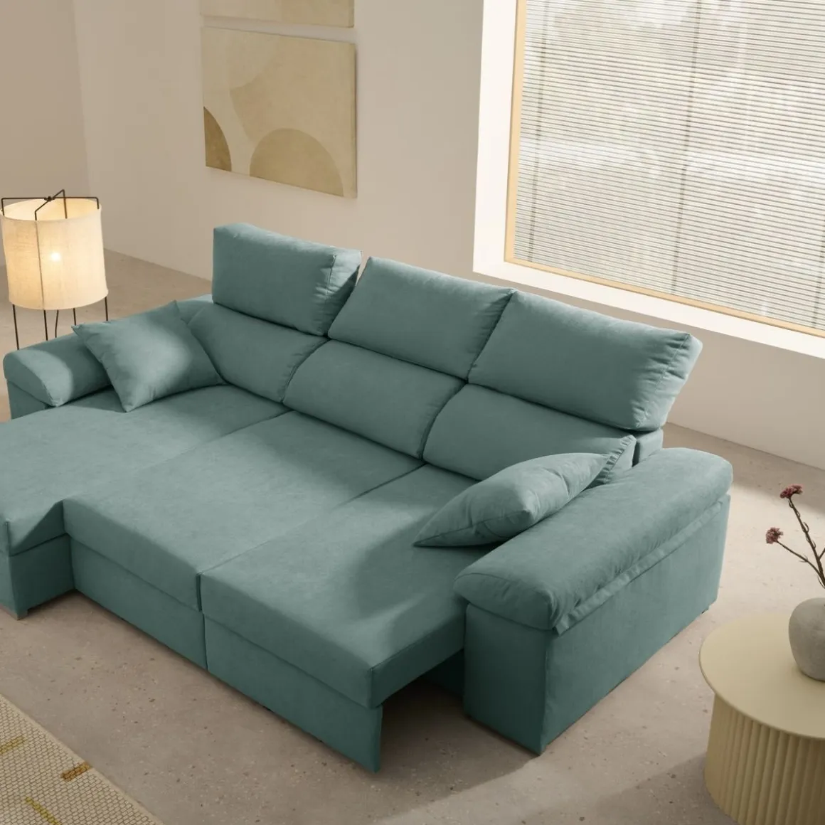 Sofá chaiselongue Armonía Premium 3 plazas reclinable y deslizante 102x235x148 cm