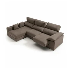 Sofá chaiselongue Calgary 3 plazas deslizante y reclinable tela Nevada 290 cm
