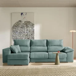 Sofá chaiselongue Corsa 3 plazas reclinable y deslizante 105x294x160 cm