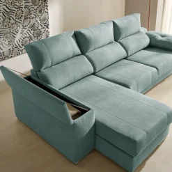 Sofá chaiselongue Corsa 3 plazas reclinable y deslizante 105x294x160 cm