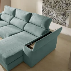 Sofá chaiselongue Corsa 3 plazas reclinable y deslizante 105x294x160 cm