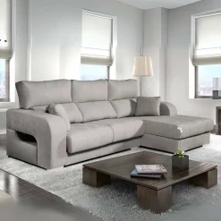 Sofá chaiselongue Diamante 3 plazas reclinable y deslizante 102x284x160 cm