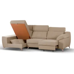 Sofá chaiselongue Elegance 3 plazas convertible en cama 110x285x150 cm