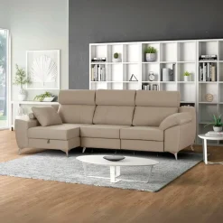 Sofá chaiselongue Elegance 3 plazas convertible en cama 110x285x150 cm
