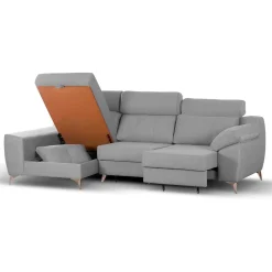 Sofá chaiselongue Elegance 3 plazas convertible en cama 110x285x150 cm