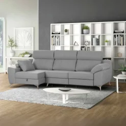 Sofá chaiselongue Elegance 3 plazas convertible en cama 110x285x150 cm