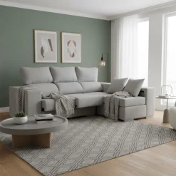 Sofá chaiselongue Marbella 3 plazas reclinable y deslizante 100x225x140 cm