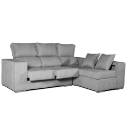 Sofá chaiselongue Marbella 3 plazas reclinable y deslizante 100x225x140 cm