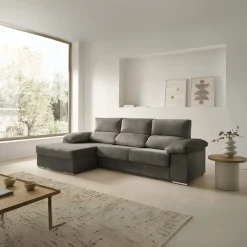 Sofá chaiselongue Melissa Velare 3 plazas reclinable + deslizante 105x265x160 cm