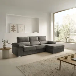 Sofá chaiselongue Melissa Velare 3 plazas reclinable + deslizante 105x265x160 cm