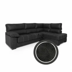 Sofá chaiselongue Meridien 3 plazas deslizante + reclinable tela Ópera 100x282x195 cm