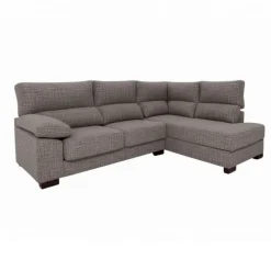 Sofá chaiselongue Meridien 3 plazas deslizante + reclinable tela Bronx 100x282x195 cm