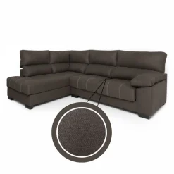 Sofá chaiselongue Meridien 3 plazas deslizante + reclinable tela Nevada 100x282x195 cm