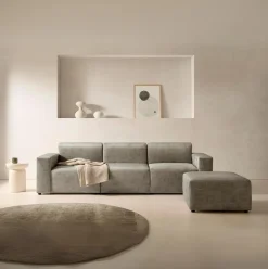 Sofá chaiselongue modular Mónica 3 plazas 75x255x155 cm