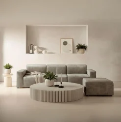 Sofá chaiselongue modular Mónica 3 plazas 75x255x155 cm