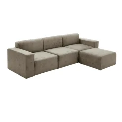 Sofá chaiselongue modular Mónica 3 plazas 75x255x155 cm