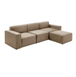 Sofá chaiselongue modular Mónica 3 plazas 75x255x155 cm