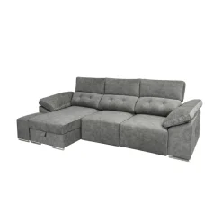 Sofá chaiselongue Montecarlo 3 plazas con 2 pufs 102x295x153 cm