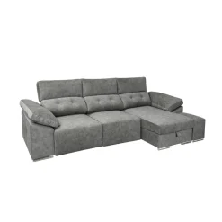 Sofá chaiselongue Montecarlo 3 plazas con 2 pufs 102x295x153 cm