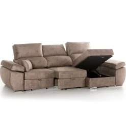 Sofá chaiselongue Índico 3 plazas con arcón