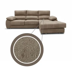 Sofá chaiselongue Paolo 3 plazas con USB tela Opera 300 cm