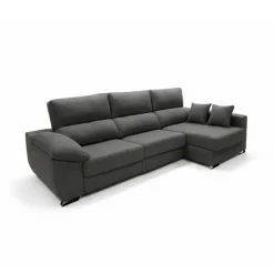 Sofá chaiselongue Ponza 3 plazas deslizante y reclinable tela Nevada 275 cm
