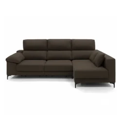 Sofá chaiselongue Santorini 3 plazas deslizante + reclinable tela Bérgamo 100x275x160 cm