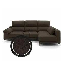 Sofá chaiselongue Santorini 3 plazas deslizante + reclinable tela Bérgamo 100x275x160 cm
