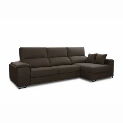 Sofá chaiselongue Sidney 3 plazas deslizante y reclinable tela Bergamo 285 cm